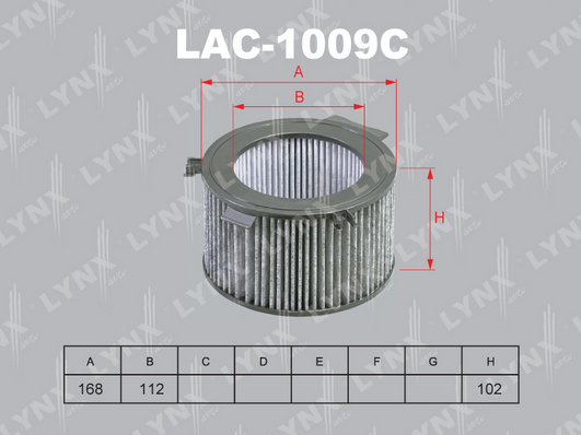 Фильтр, воздух во внутренном пространстве LYNX LAC1009C