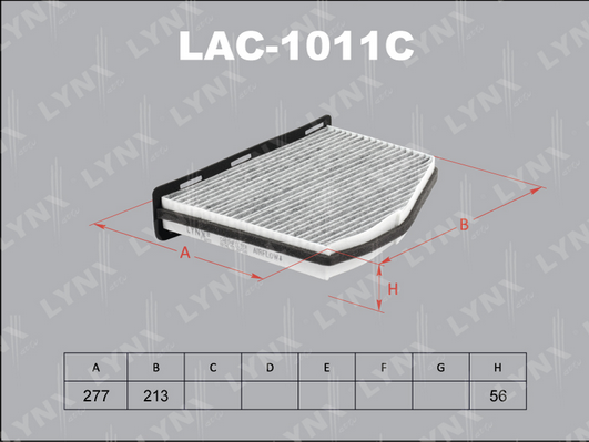 Фильтр, воздух во внутренном пространстве LYNX LAC1011C