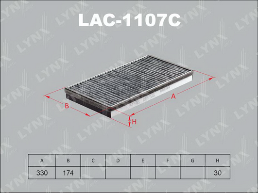 Фильтр, воздух во внутренном пространстве LYNX LAC1107C