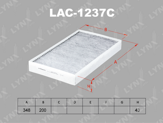 Фильтр, воздух во внутренном пространстве LYNX LAC1237C
