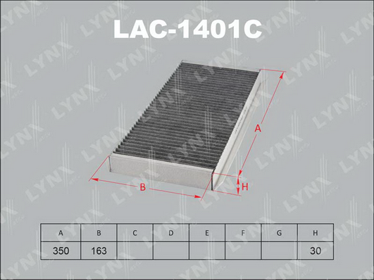 Фильтр, воздух во внутренном пространстве LYNX LAC1401C