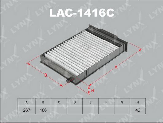Фильтр, воздух во внутренном пространстве LYNX LAC1416C