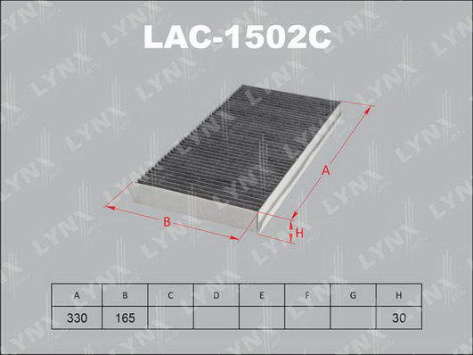 Фильтр, воздух во внутренном пространстве LYNX LAC1502C