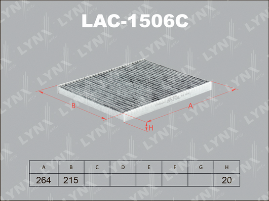 Фильтр, воздух во внутренном пространстве LYNX LAC1506C