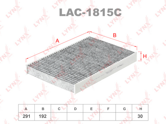 Фильтр, воздух во внутренном пространстве LYNX LAC1815C