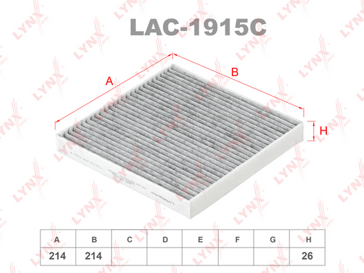 Фильтр, воздух во внутренном пространстве LYNX LAC1915C