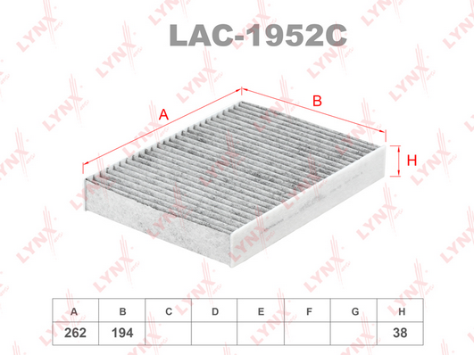 Фильтр, воздух во внутренном пространстве LYNX LAC1952C