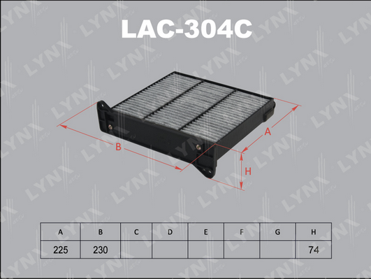 Фильтр, воздух во внутренном пространстве LYNX LAC304C