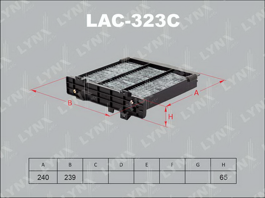 Фильтр, воздух во внутренном пространстве LYNX LAC323C