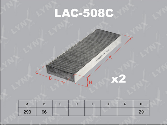Фильтр, воздух во внутренном пространстве LYNX LAC508C