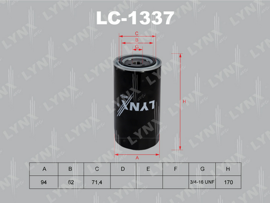 Масляный фильтр LYNX LC1337