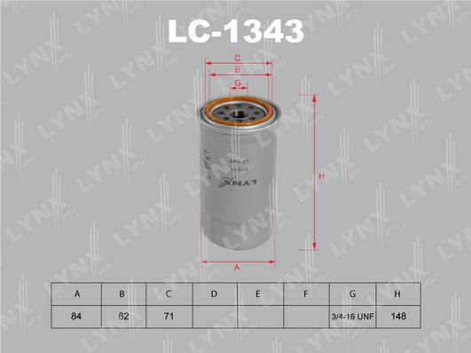 Масляный фильтр LYNX LC1343