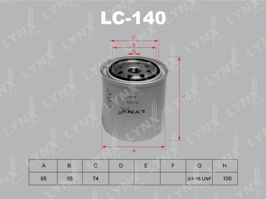 Масляный фильтр LYNX LC140