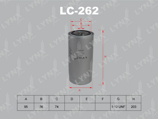 Масляный фильтр LYNX LC262