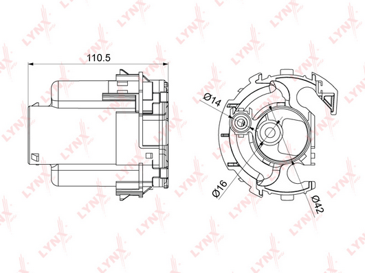 Топливный фильтр LYNX LF1066M
