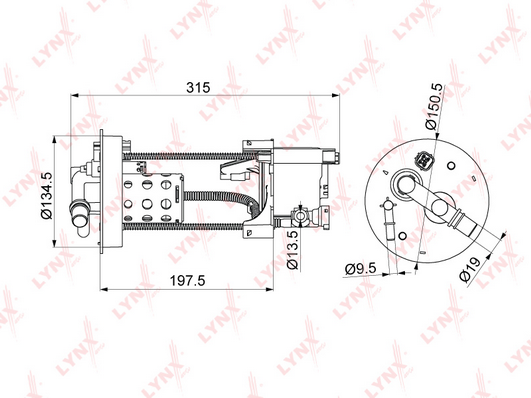 Топливный фильтр LYNX LF1067M