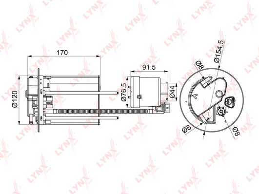 Топливный фильтр LYNX LF1073M