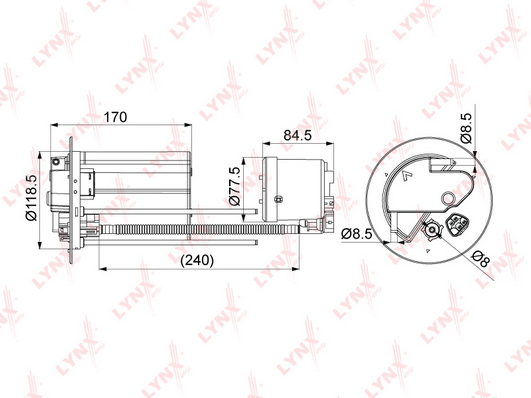 Топливный фильтр LYNX LF1075M