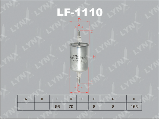 Топливный фильтр LYNX LF1110