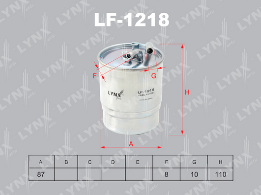 Топливный фильтр LYNX LF1218