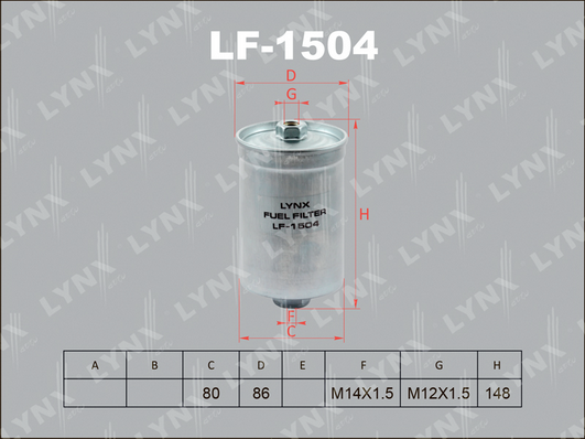 Топливный фильтр LYNX LF1504