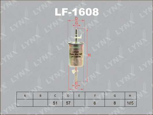 Топливный фильтр LYNX LF1608