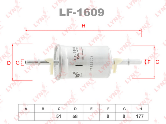 Топливный фильтр LYNX LF1609