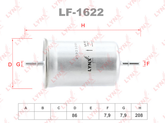 Топливный фильтр LYNX LF1622