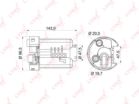 Топливный фильтр LYNX LF164M