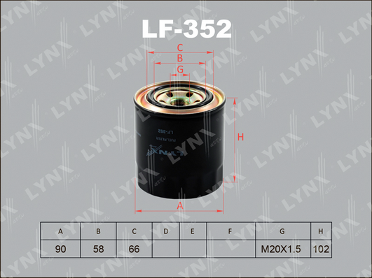 Топливный фильтр LYNX LF352