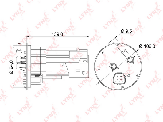 Топливный фильтр LYNX LF541M