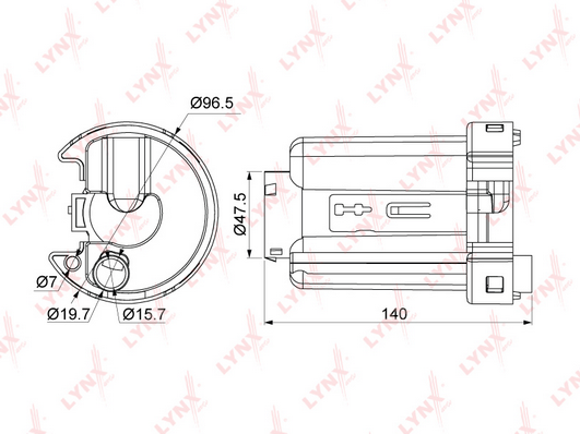 Топливный фильтр LYNX LF543M