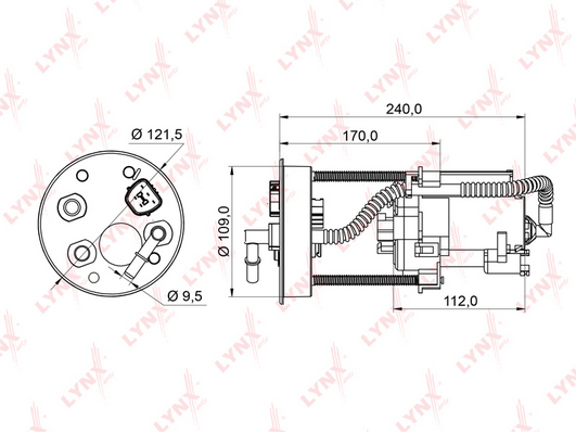 Топливный фильтр LYNX LF953M