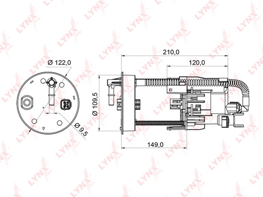 Топливный фильтр LYNX LF954M