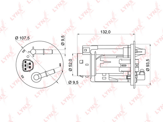 Топливный фильтр LYNX LF956M