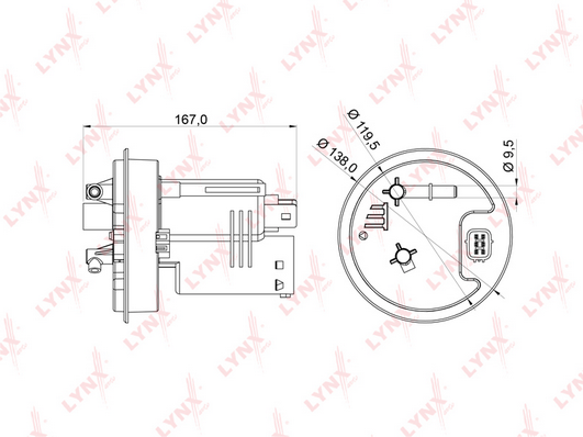 Топливный фильтр LYNX LF978M