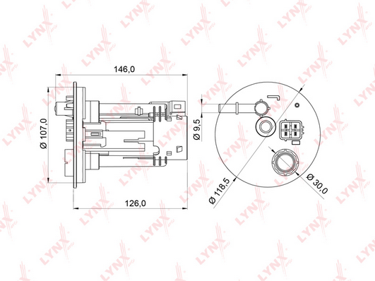 Топливный фильтр LYNX LF981M