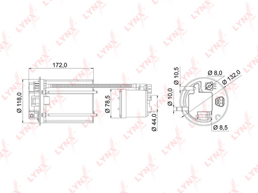 Топливный фильтр LYNX LF985M