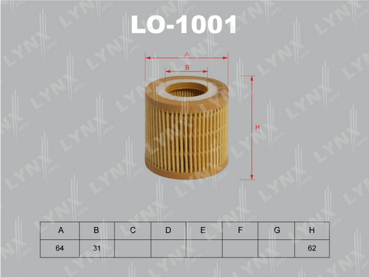 Масляный фильтр LYNX LO1001