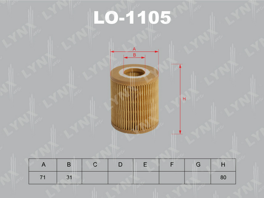 Масляный фильтр LYNX LO1105