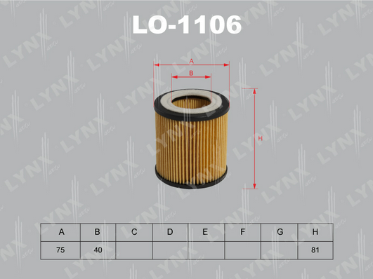 Масляный фильтр LYNX LO1106