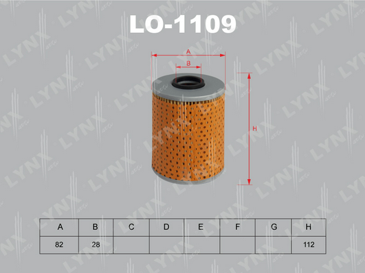 Масляный фильтр LYNX LO1109