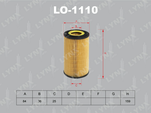 Масляный фильтр LYNX LO1110