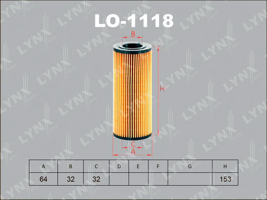 Масляный фильтр LYNX LO1118