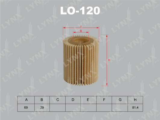 Масляный фильтр LYNX LO120