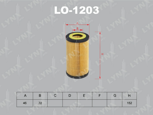 Масляный фильтр LYNX LO1203