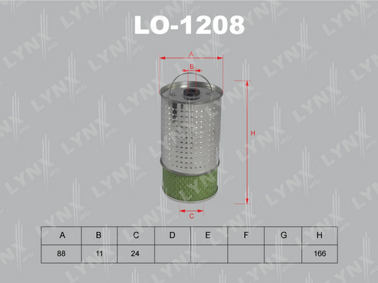 Масляный фильтр LYNX LO1208