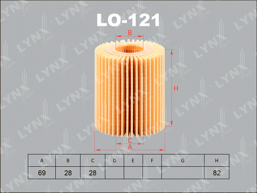 Масляный фильтр LYNX LO121