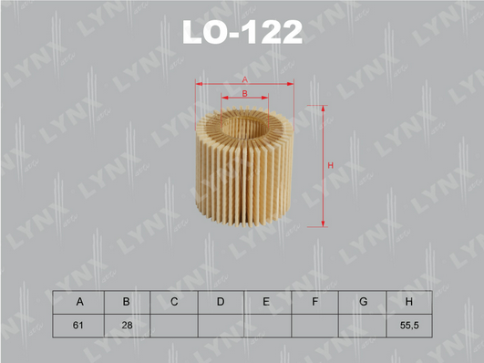 Масляный фильтр LYNX LO122
