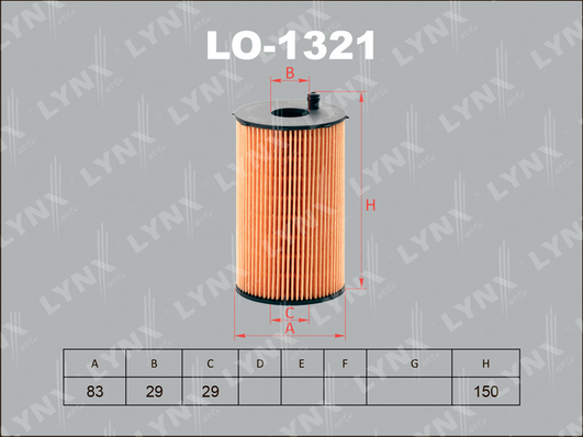 Масляный фильтр LYNX LO1321